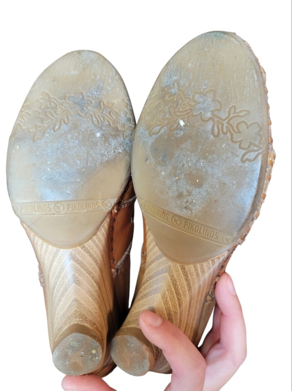 Pikolinos Tan Brown Slip On Clog Kitten Heel Sandals - Picture 8 of 9